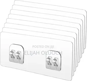 Single Clear Self Adhesive Hooks / Shelf Stickers