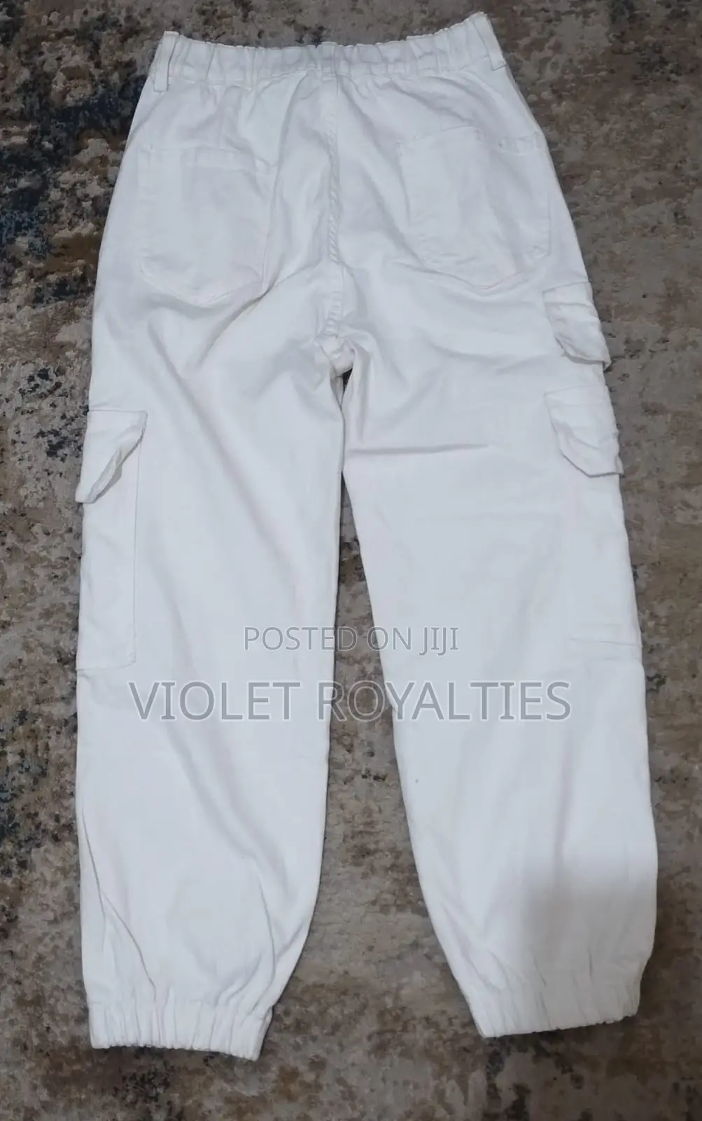 White Cargo Jogger Jeans