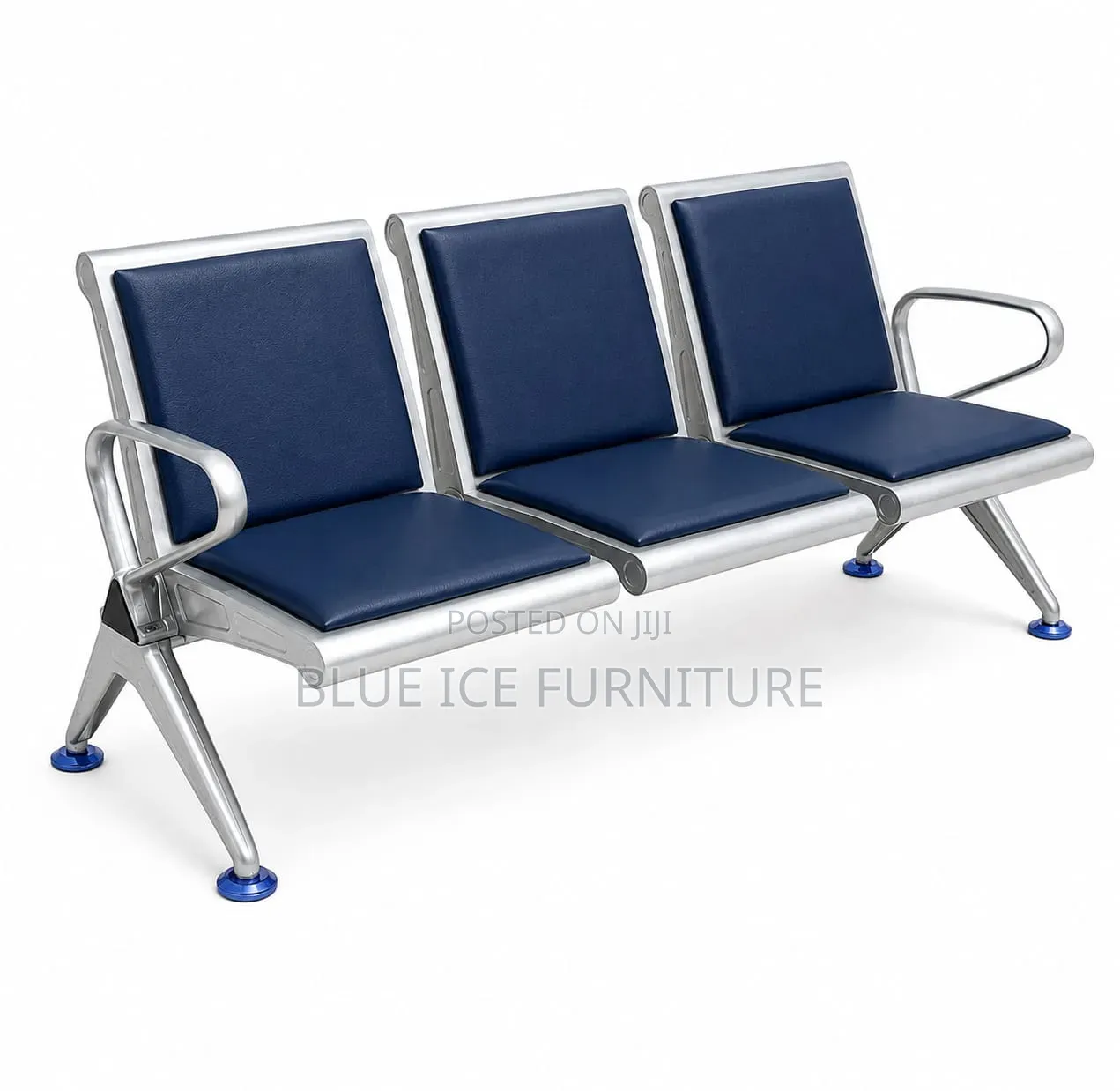 Modern Metal Reception Visitor Bench