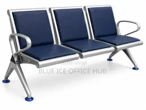 Modern Metal Reception Visitor Bench