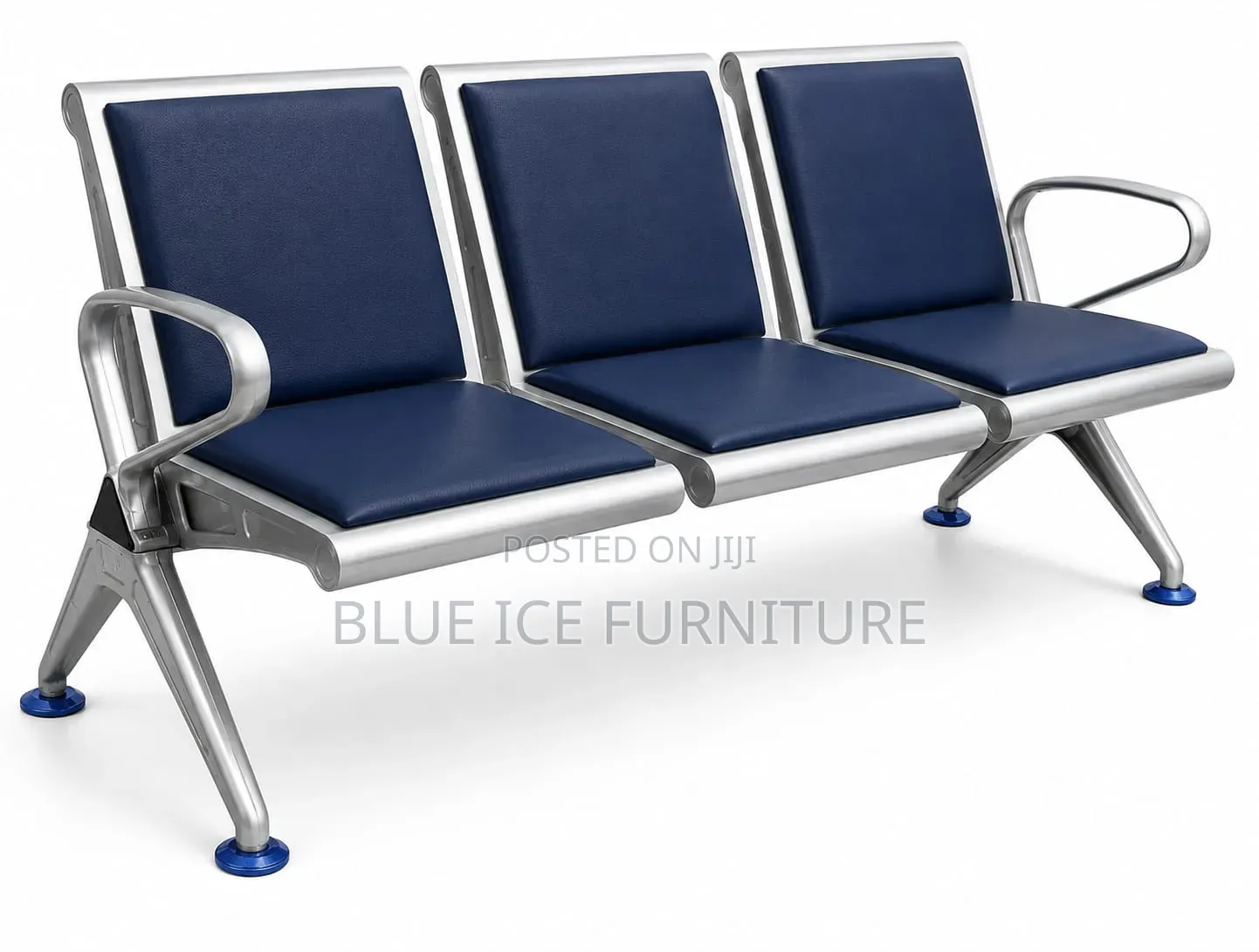 Modern Metal Reception Visitor Bench