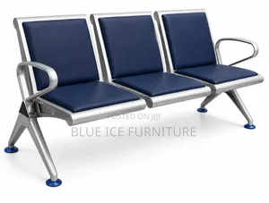 Modern Metal Reception Visitor Bench