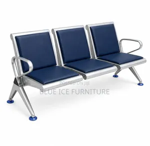 Modern Metal Reception Visitor Bench