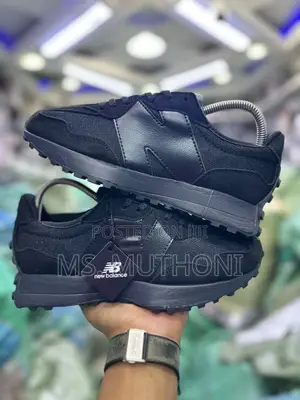 Quality Leather New Balance 327 Triple Black (MS327CTB) Size 37-45