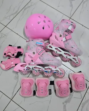 Pink Complete Skate Shoes Size 30-34, Skates for Kids
