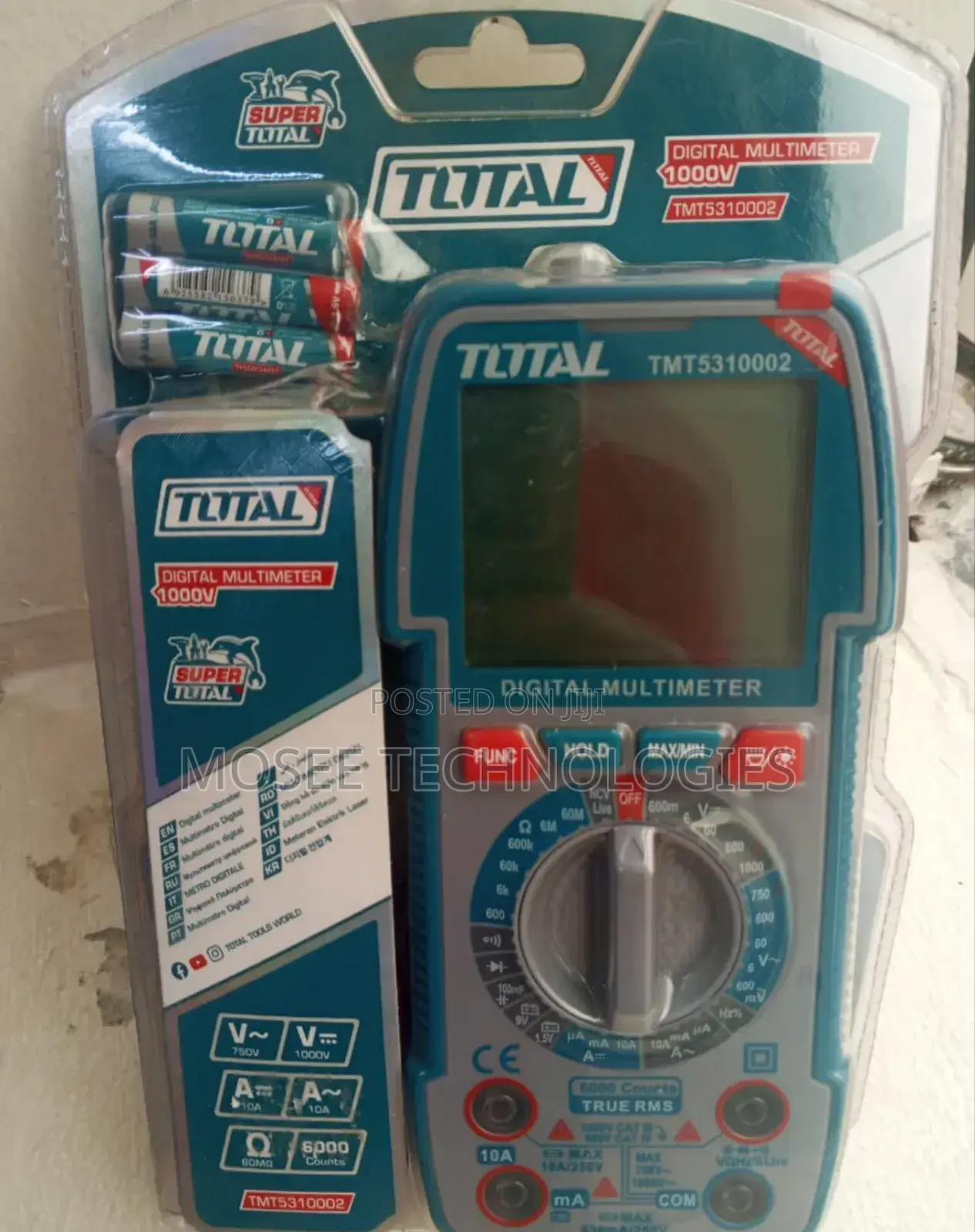 Total Digital Multimeter 1000V True RMS 6000 Counts TMT