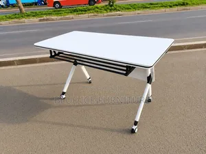 Office Table- Foldable Training Table With Wheels