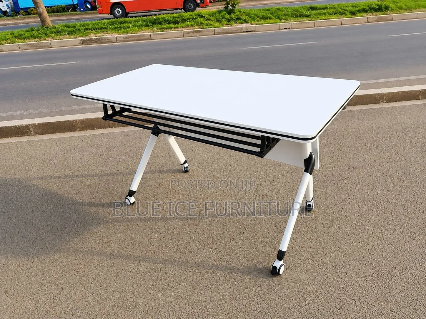 Office Table- Foldable Training Table With Wheels