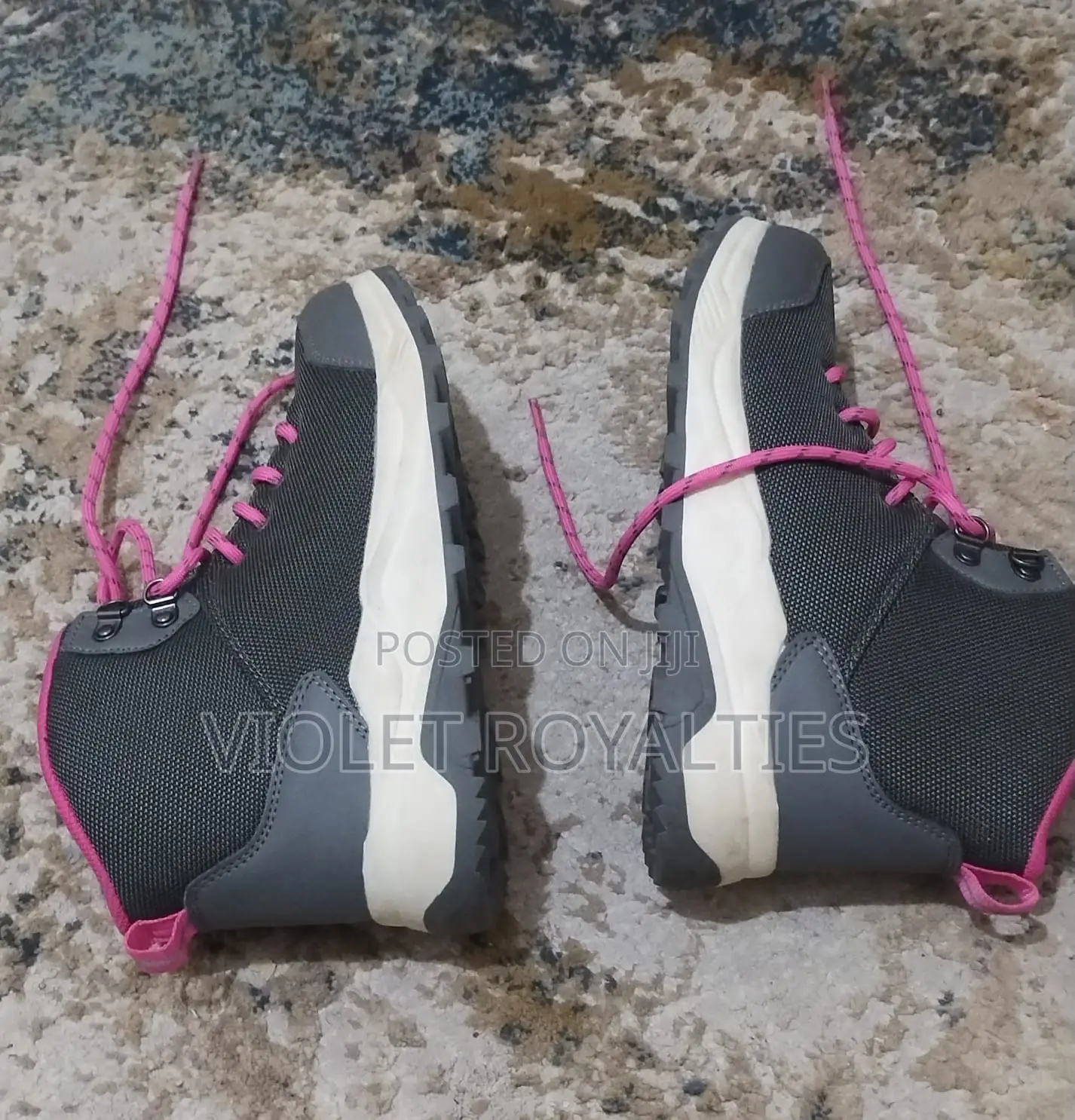 All in Motion High-Top Athletic Sneakers - Grey/Pink
