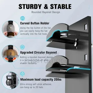 Wall-Mounted Cap Organizer Rack