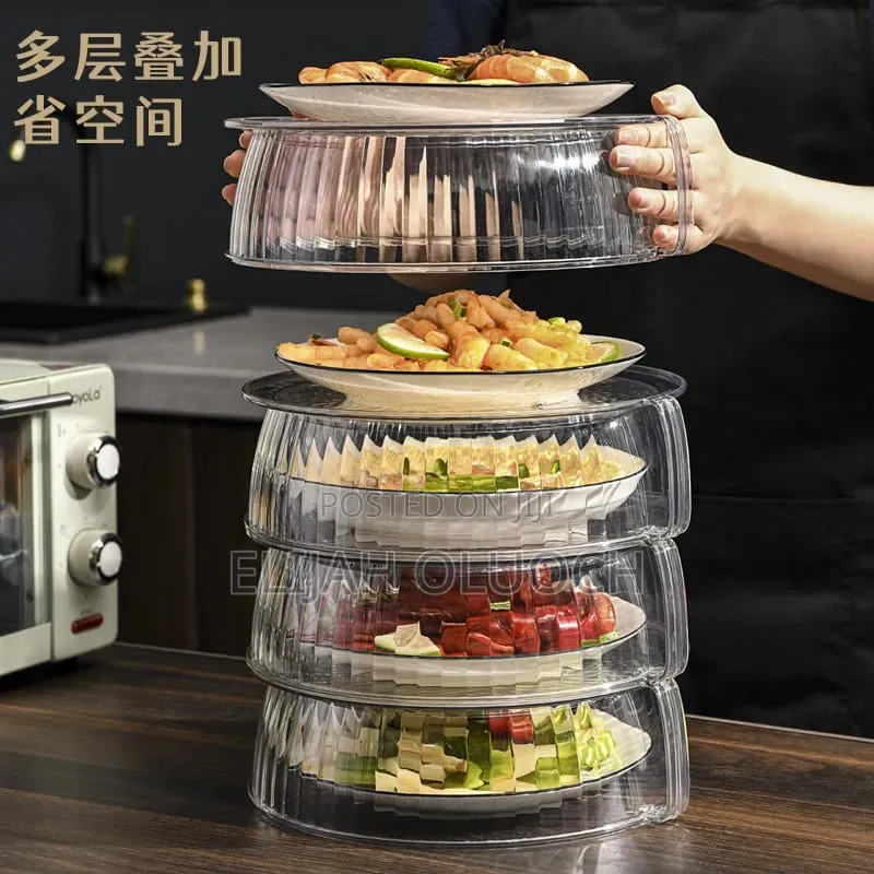 2pcs Transparent Multipurpose Stackable Multi-Layer Food Cover