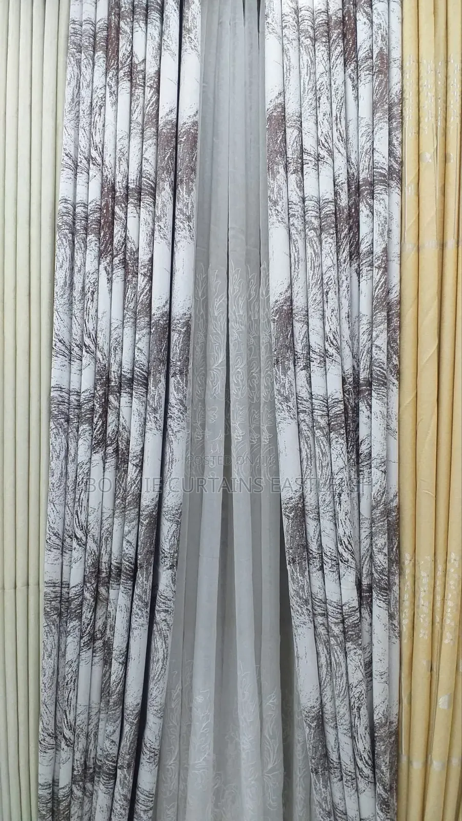 Elegant Gold Curtains and Brown With Rings