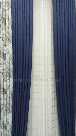 Blue Elegant Curtains and Green for Modern Dining