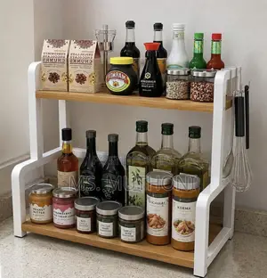 2tier Kitch Countertop Condiments Rack