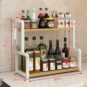 2tier Kitch Countertop Condiments Rack
