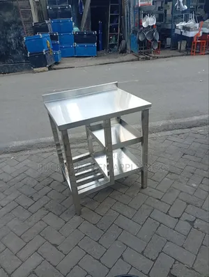 Pure Stainless Steel Worktop Table.