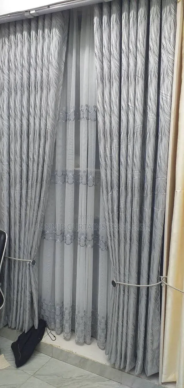 White Modern Curtains for Living Rooms and Dining Rooms