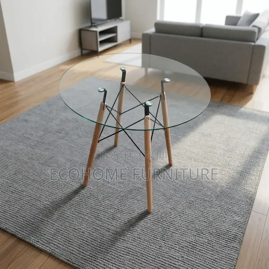 Round Glass Table Modern Dining Table