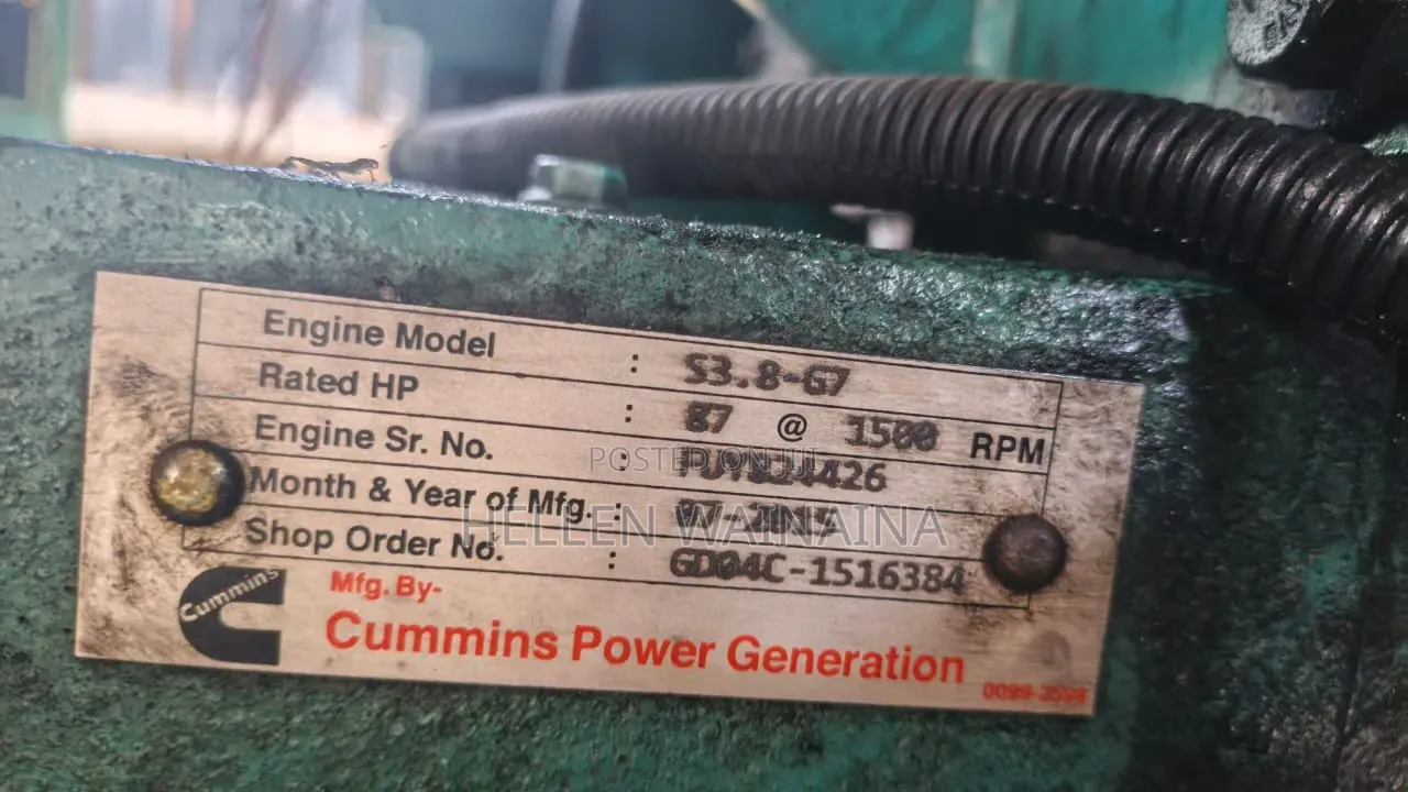 Cummins Generator 66KVA