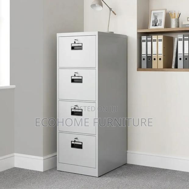 Filing Cabinet 4 Drawer Steel Office Document Storage - thumbnail 2
