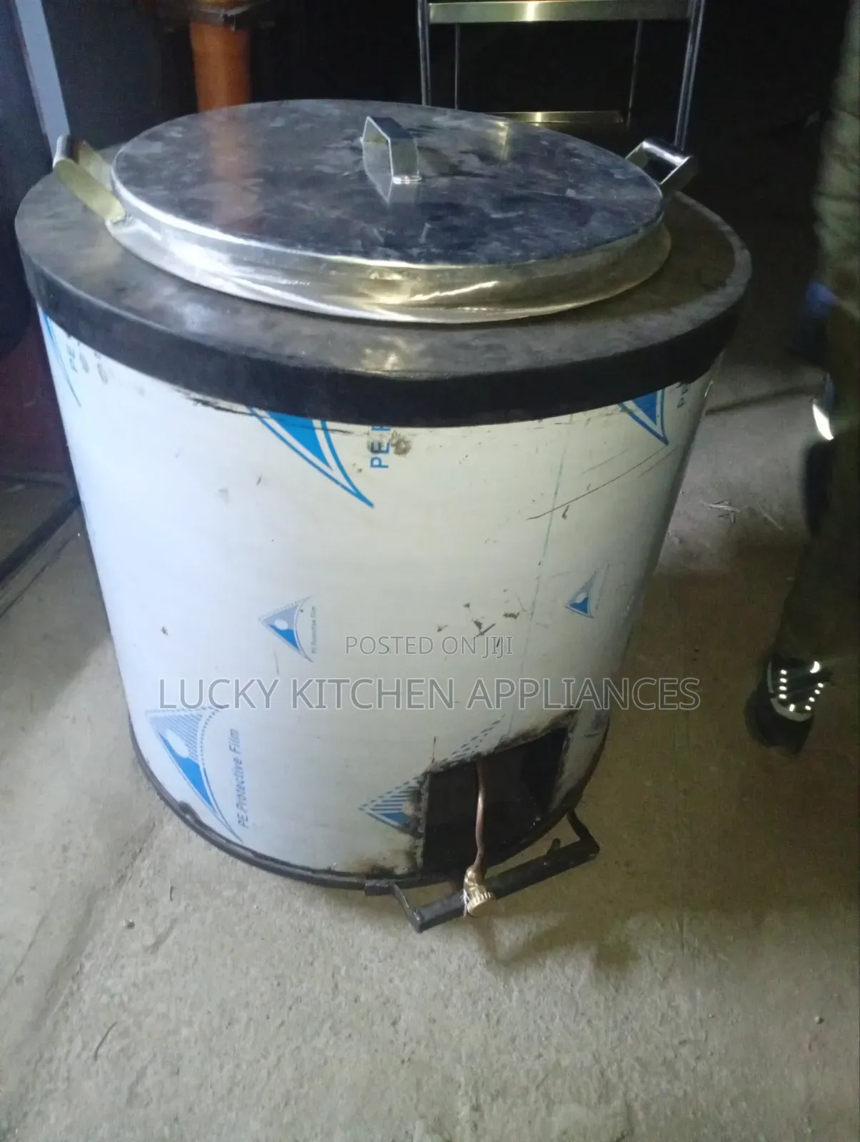 Single Stainless Steel Gas Boiler 100 Litres.