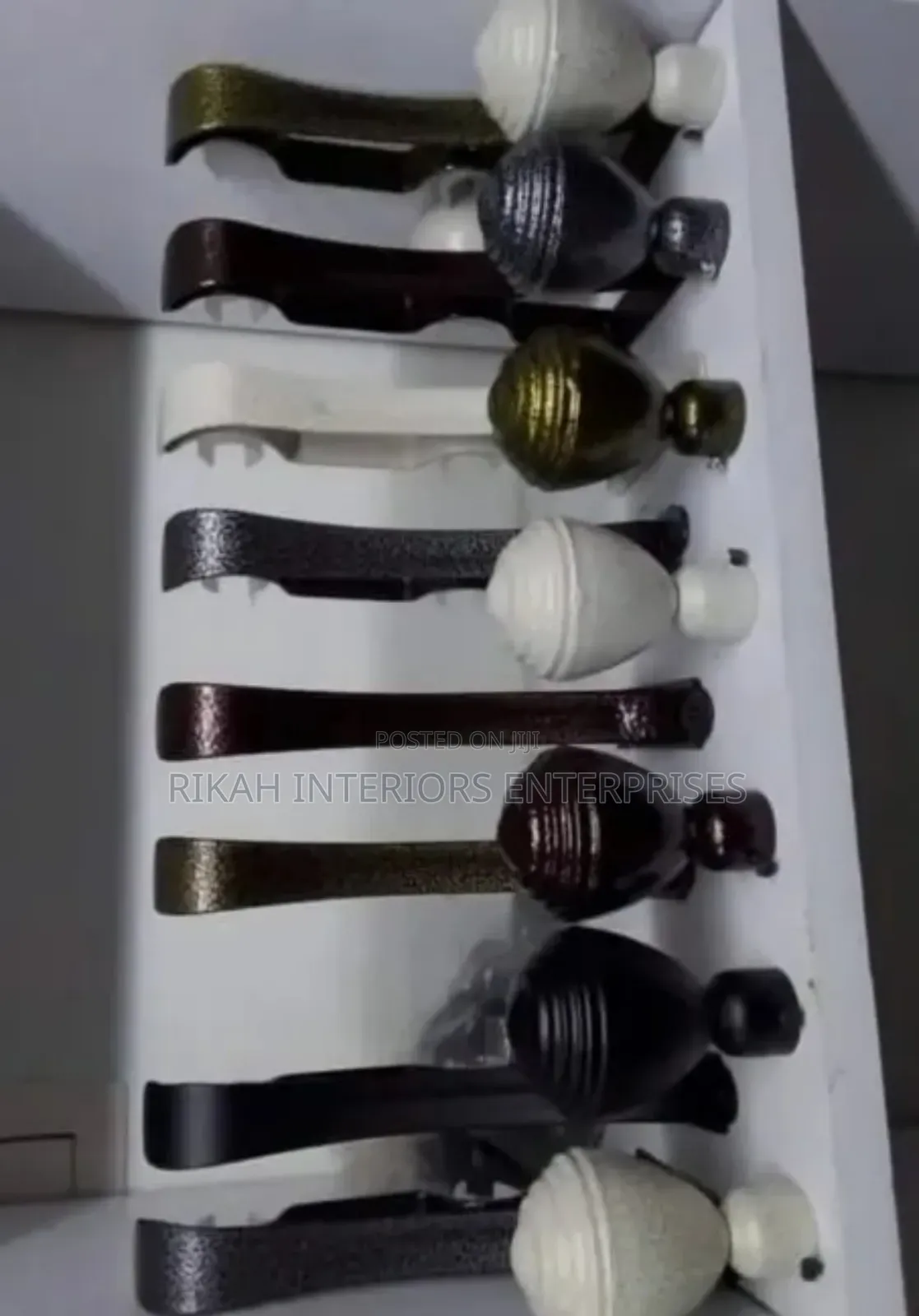 Powder Coated Brackets Curtain Rods Holders Environmental Friendly