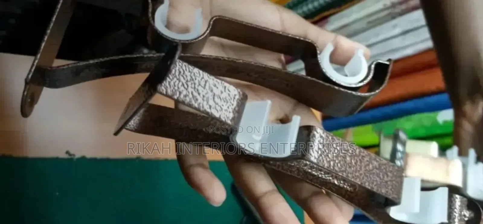 Powder Coated Brackets Curtain Rods Holders Environmental Friendly