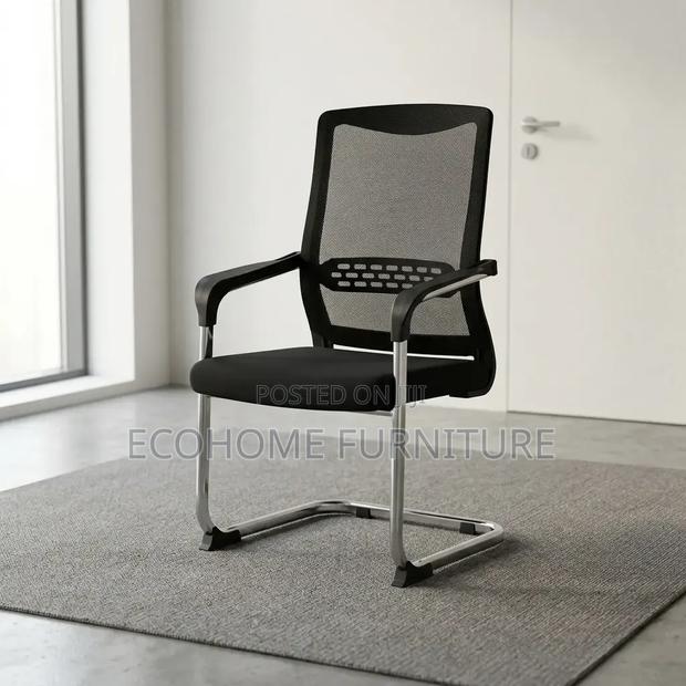 Visitor Chair – Black Mesh Reception Office Chair