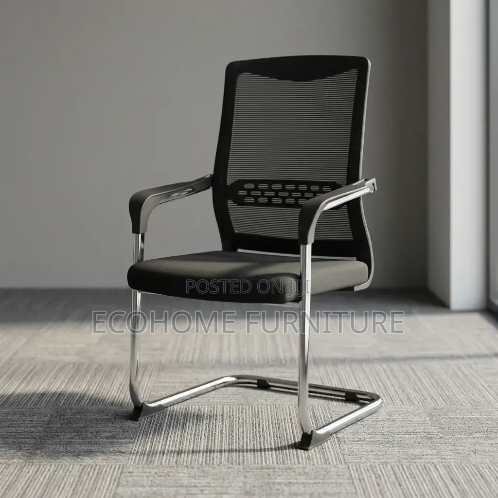 Visitor Chair – Black Mesh Reception Office Chair