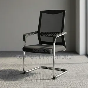 Visitor Chair – Black Mesh Reception Office Chair