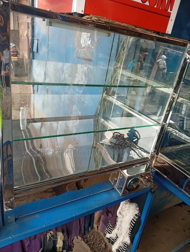 Stainless Steel Triple Partition Display Warmer.