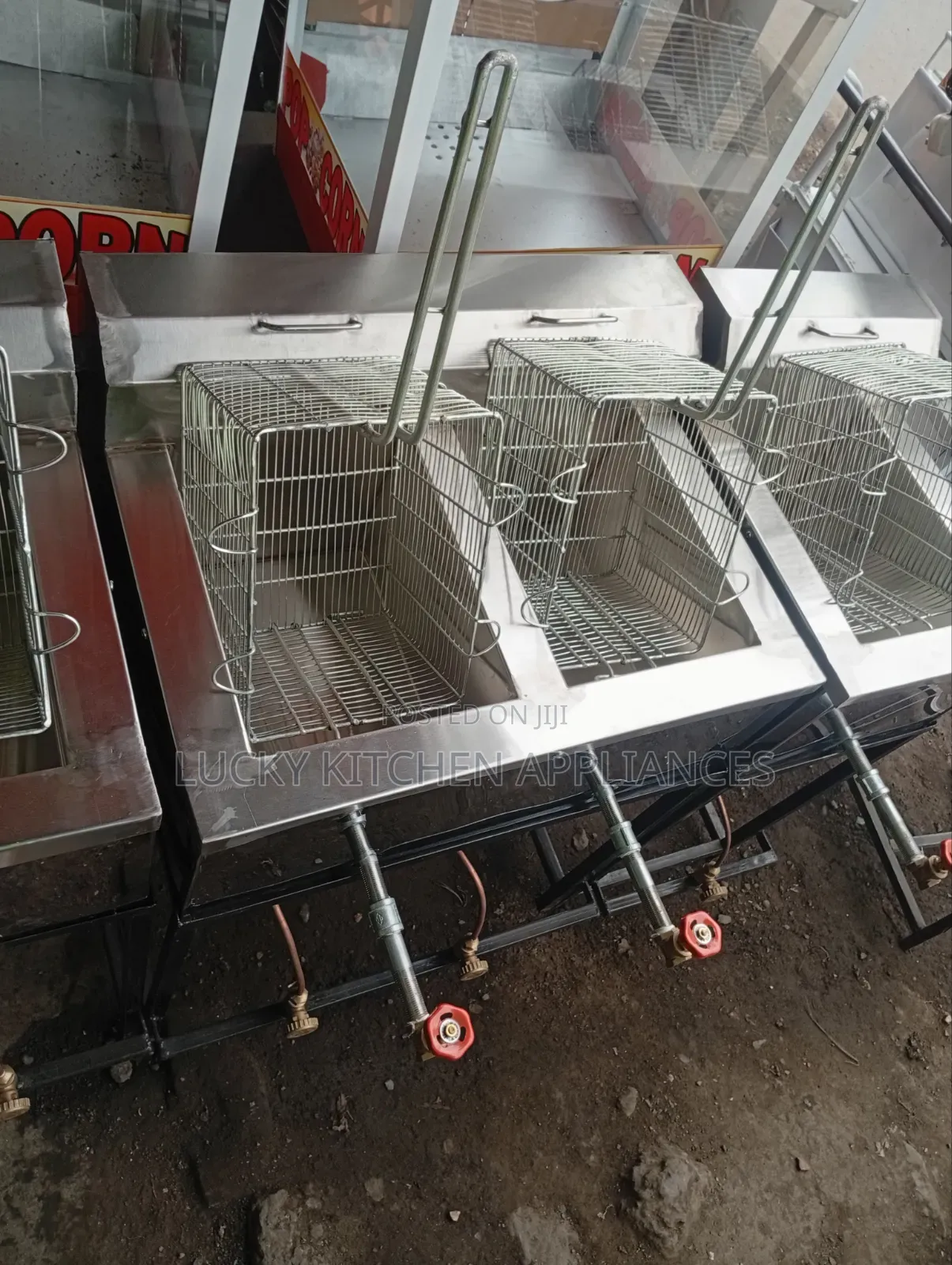 Stainless Steel Double Gas Fryer.