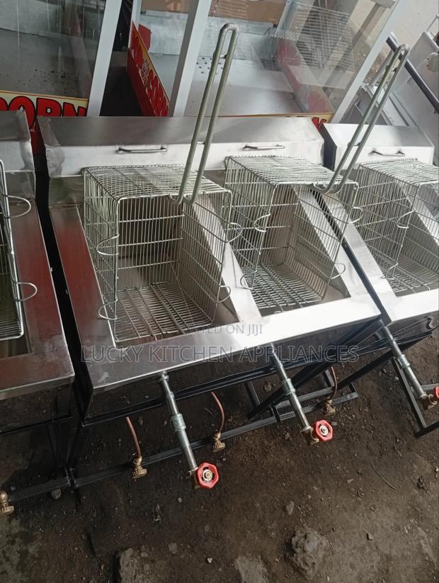 Stainless Steel Double Gas Fryer.