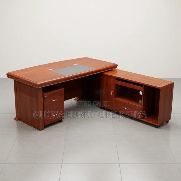 Mahogany Advanced L-Corner Desk-1800mm - thumbnail 4