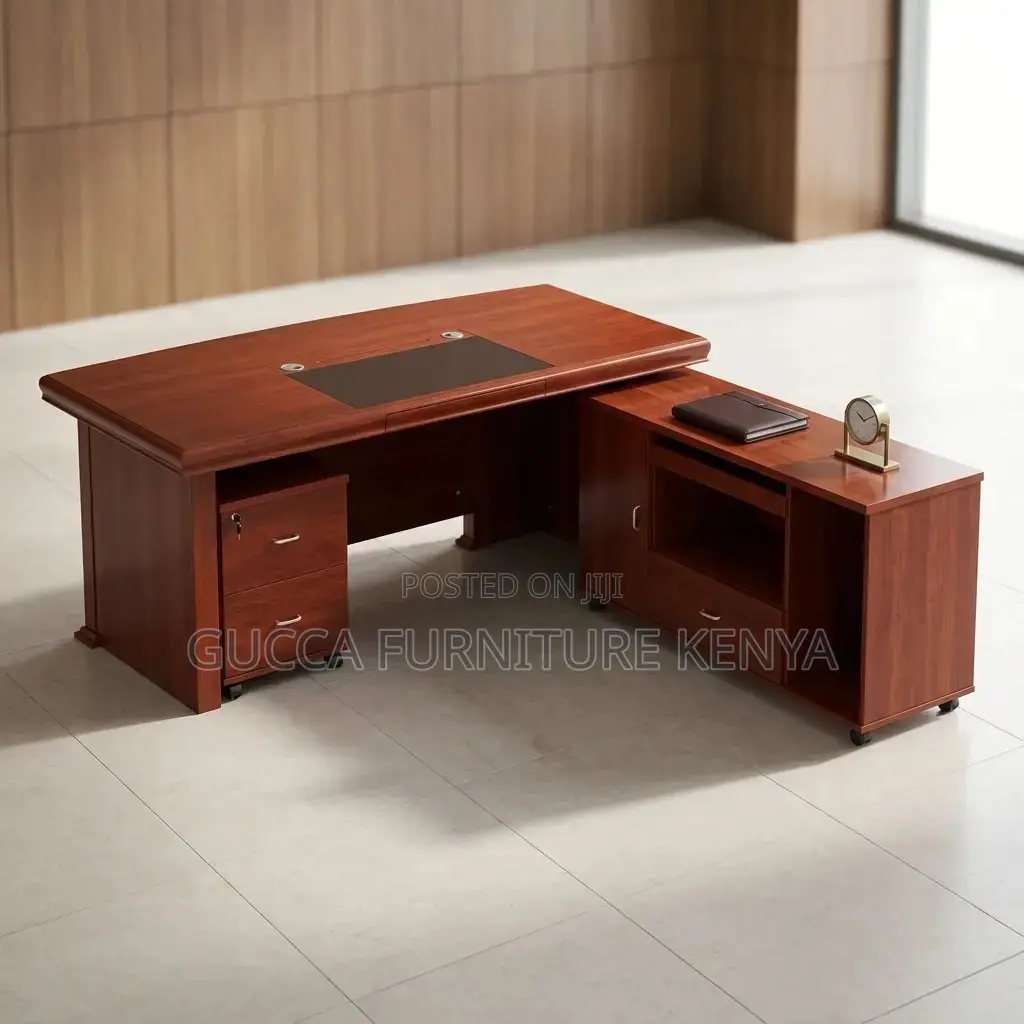Mahogany Advanced L-Corner Desk-1800mm