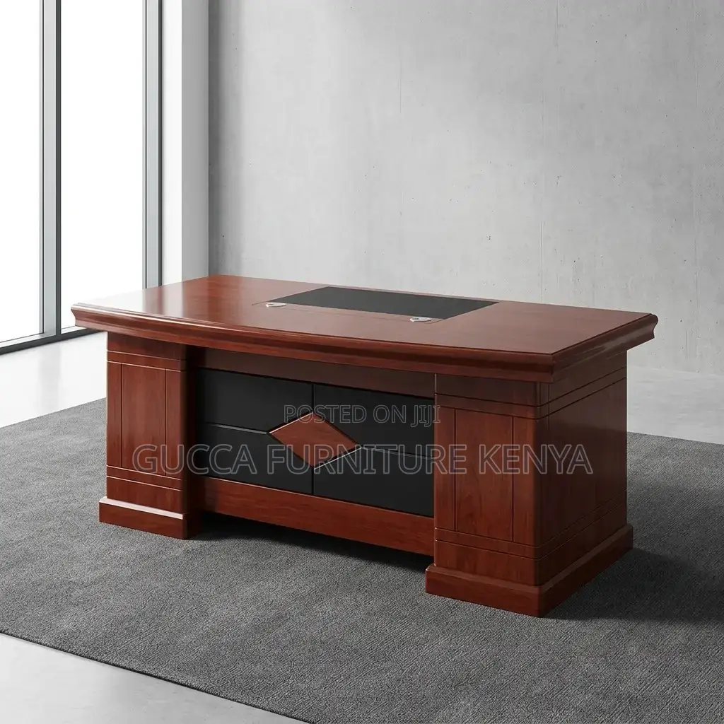 Mahogany Advanced L-Corner Desk-1800mm