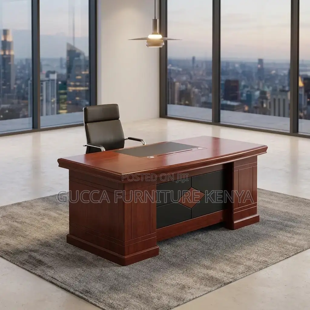 Mahogany Advanced L-Corner Desk-1800mm