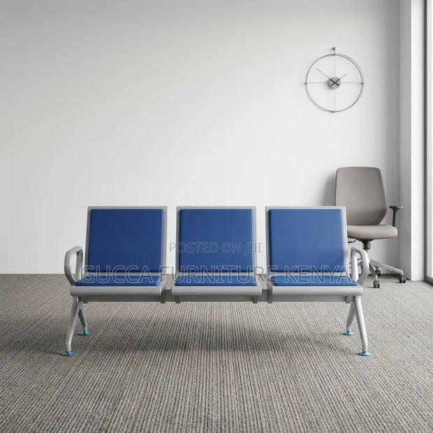 3-Link Padded Blue Clinic Bench - thumbnail 3