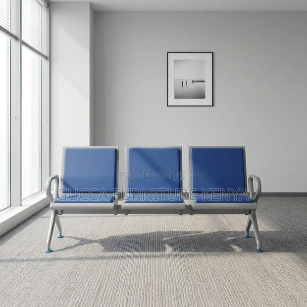 3-Link Padded Blue Clinic Bench - thumbnail 4