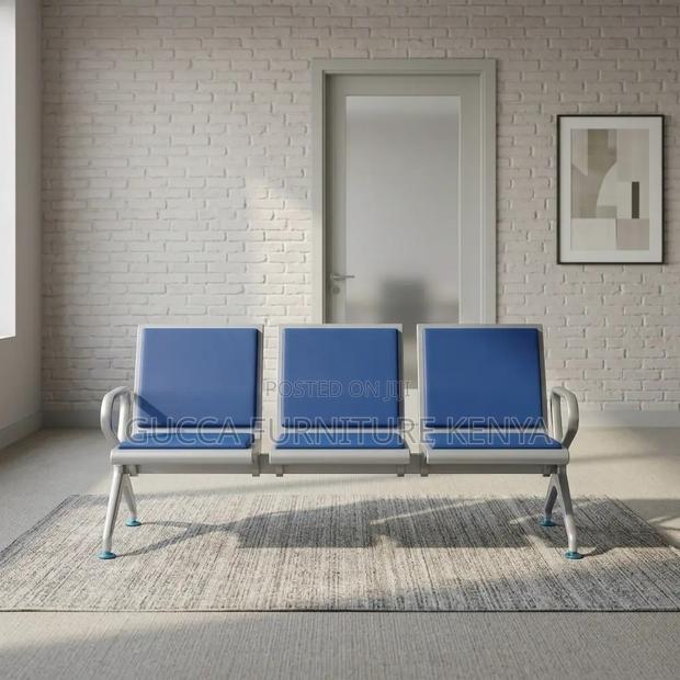 3-Link Padded Blue Clinic Bench - thumbnail 6