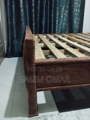 Gently Used 4.5x6 Coffee Brown Chester Bed Frame (Chuka)