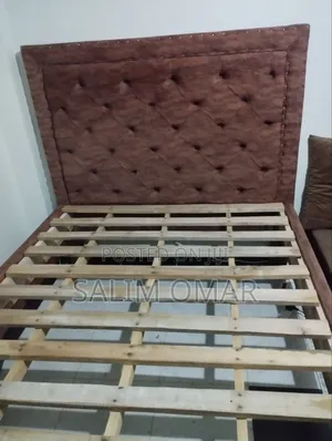 Gently Used 4.5x6 Coffee Brown Chester Bed Frame (Chuka)