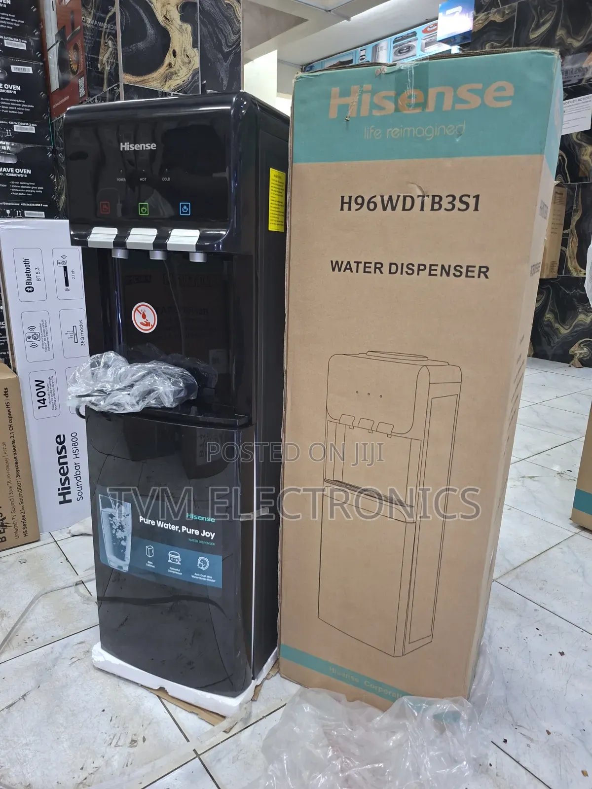 Hisense Hot,Normal and Cold Water Dispenser H96WDTB3S1 With Compressor