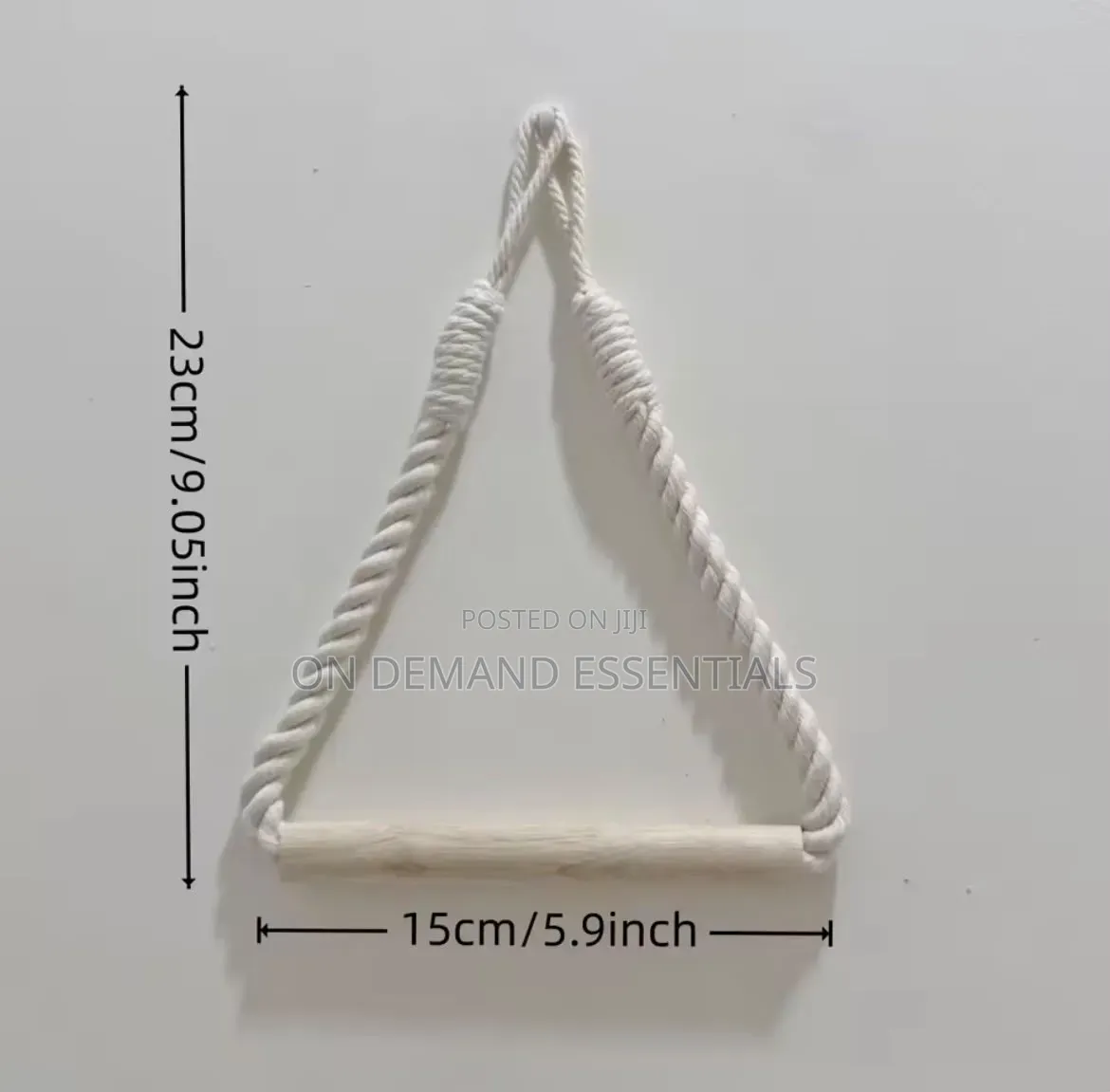 White Cotton Rope Wooden Rod Paper Holder