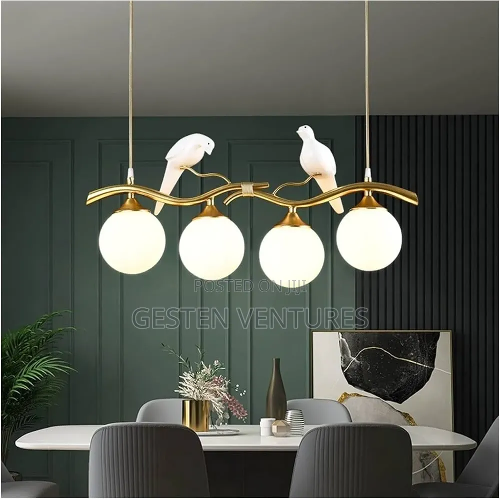 Modern Resin Bird Nordic-Style Linear Pendant Chandelier Light Cx4
