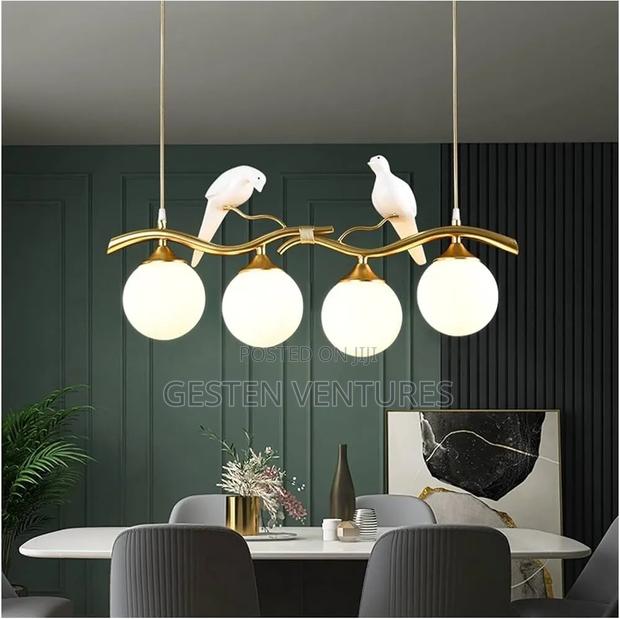 Modern Resin Bird Nordic-Style Linear Pendant Chandelier Light Cx4
