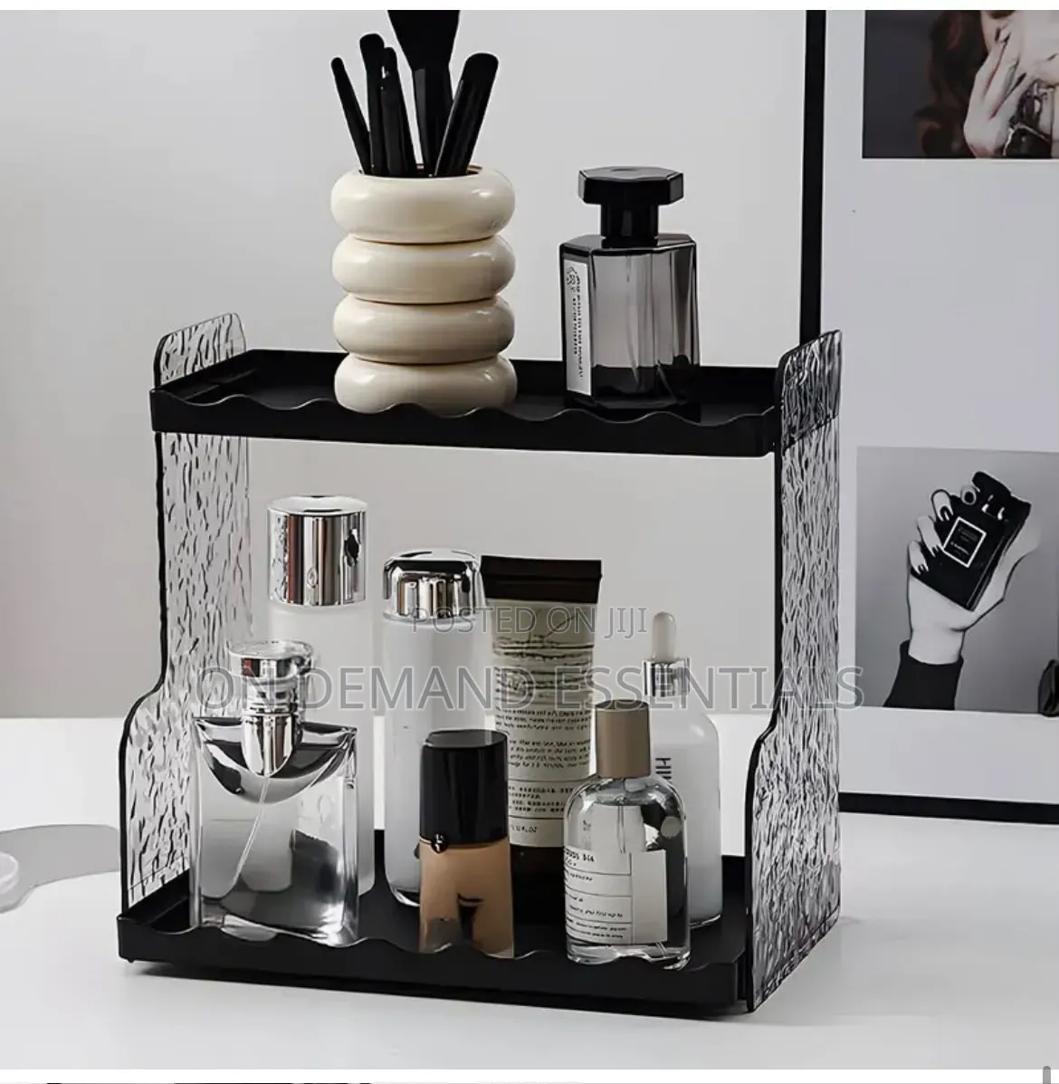 Modern Glacier Pattern Vanity Storage Rack