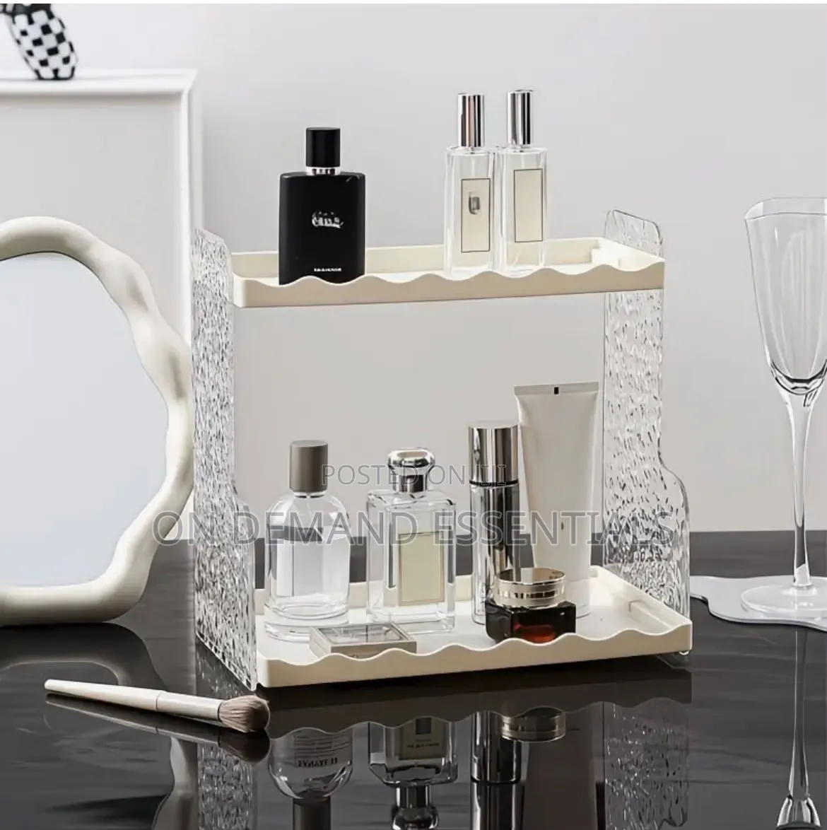 Modern Glacier Pattern Vanity Storage Rack