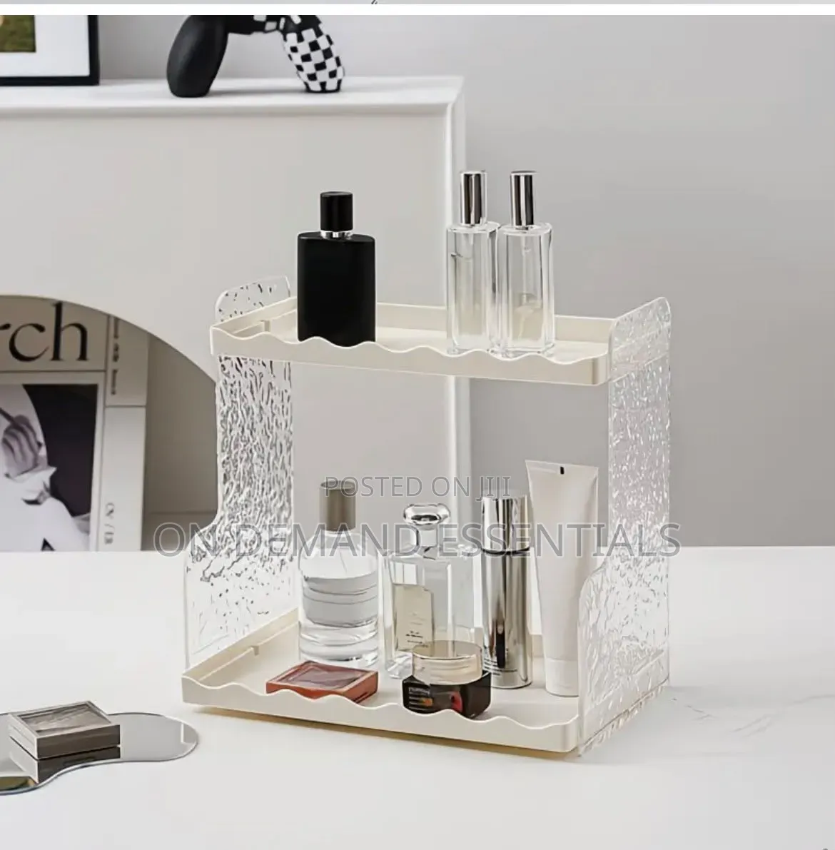 Modern Glacier Pattern Vanity Storage Rack