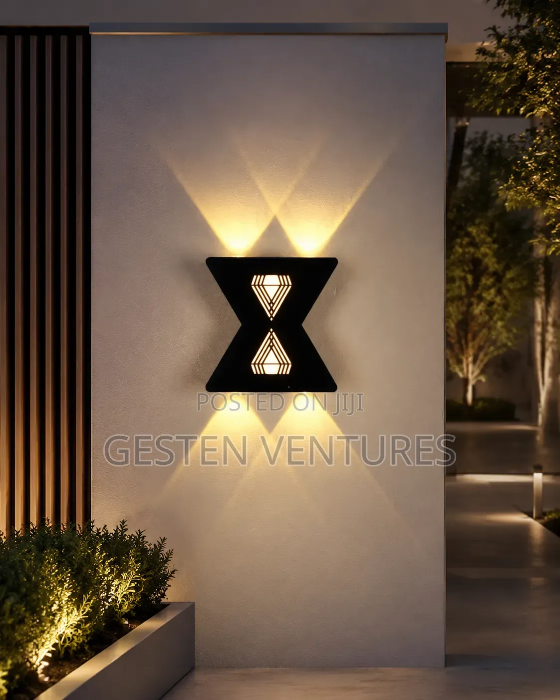 Outdoor Geometric Hourglass-Shaped LED Wall Brackets